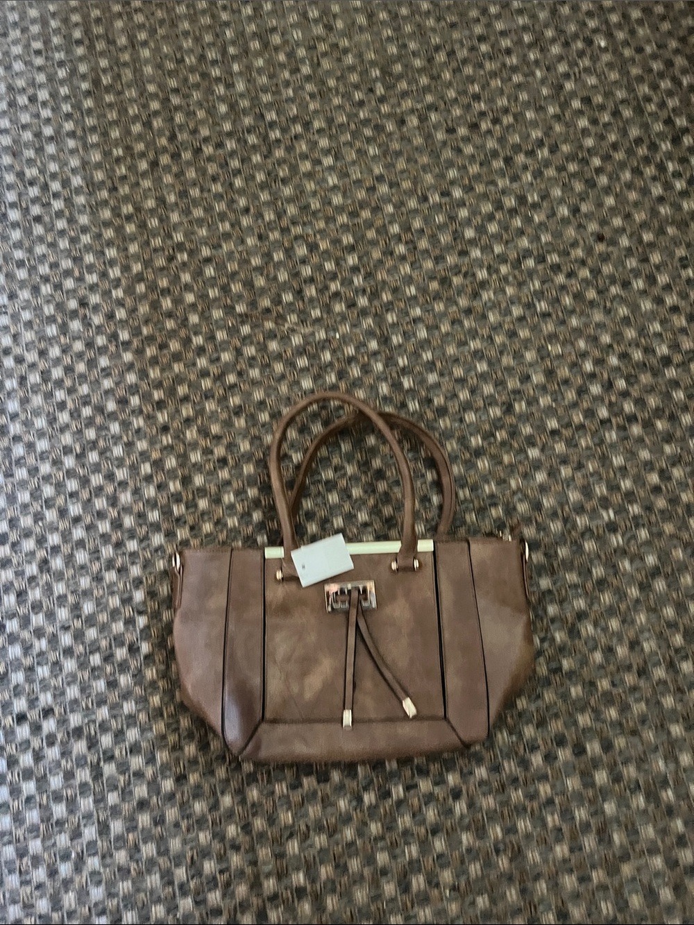 New  Brown Tote Handbag with Top Handles
